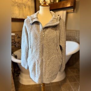 Lululemon Full Zip Hoodie Jacket Wool Blend in Light Gray Women’s Size large